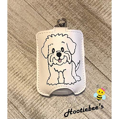 Maltese Puppy Hand Sanitizer and/or Lip Balm Holder
