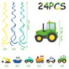 24PCS Construction Hanging Swirl Cruise Party Decorations for Boys Kids Theme Birthday Party Supplies Construction Hanging Spiral Garlands Ceiling Decor (Vehicle)