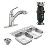 Moen Kitchen Sink Stainless Steel Basket Strainer with Drain Assembly, 3-1/2 Inch Sink Drain Stopper Plug, 22036