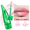 HOSAILY 2 Pcs Aloe Vera Color Changing Lipstick Lip Oil Tinted, Pink Magic PH Temperature Color Changing Lip Gloss, Long Lasting Nutritious Lip Balm Moisturizer Plumper Lip Care Lip Gloss