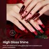 Beetles Christmas Red Gel Nail Polish Set Winter Burgundy Collection Glitter Poinsettia Purple Gel Polish, Soak Off UV LED Gel Nail Polish Art Design Decoration DIY Gel Nail Gifts