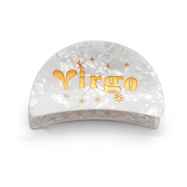 Virgo Zodiac Acrylic Claw Clip for Women, Zodiac Medium Hair Clips for Thick and Thin Hair, Astrology Non-slip Banana Hair Barrettes Clips Birthday Party Gift, Cute Horoscope Hair Accessory Supplies