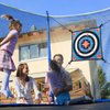 Trampoline Dart Board Game Accessory, Dart Board Game for Kids with 12 Sticky Balls Trampoline Toy Accessory Trampoline Toss Game for 8/10/12/14ft Trampolines Indoor Outdoor Party Game