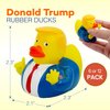 4E's Novelty 12 Donald Trump Rubber Ducks Bulk, 12 Pack, Small 2.3 Inch, Funny Trump Rubber Duckies for Jeep Ducking, Trump 2024 Gifts, Bath Tub Toys, Christmas White Elephant Gift for Adults