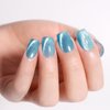Ozzeal Crystal Cat Eye Gel Nail Polish,15ML Blue Magnetic Gel Nail Polish Spring Summer Glitter Gel Nail Polish Diamond Shimmer Sparkle Gel Polish Soak off UV LED Light for Nail Art DIY