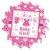DYLIVeS Pink It's a Baby Girl Napkins, Baby Shower Dinner Napkins Disposable Paper Luncheon Cocktail Napkins for Baby Girl Shower Party Decorations Baby Shower Gender Reveal Supplies, 50 Pack, 3-Ply
