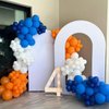 Blue and Orange Balloons, Blue and Orange White Balloons, Retro Turquoise Blue Teal Bule Orange White Balloons for Boys Man Kids Outer Space Theme Party Birthday Baby Shower Gender Revea Wedding Decor