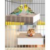KATUMO Bird Toys, 7.8 Inch Paper Parakeet Shredding Chewing Toys Parrot Perch Platform Conure Foraging Toys for Budgie Cockatiel Lovebird Small Birds