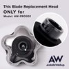 AW Head Shaver 6D Blade Refills, 𝐎𝐍𝐋𝐘 𝐟𝐨𝐫 𝐌𝐨𝐝𝐞𝐥: 𝐀𝐖-𝐏𝐑𝐎𝟎𝟎𝟏, ONLY for AxiomWarrior Electric Head Shavers