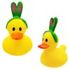 The Dreidel Company Happy Easter Rubber Duck Toy Bunny Rabbit Duckies for Kids Easter Eggs, Bath Birthday Gifts Baby Showers Summer Beach and Pool Activity, 2" (12-Pack)