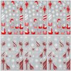 6Sheets Christmas Nail Art Stickers,French Tip Snow Nail Sticker with Christmas Hat Snowflake Gift Bow French Glitter Design 3D Self-Adhesive Nail Decals Xmas Nail Supplies New Year DIY for Women