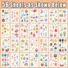 Partywind 545 Styles Luminous Blue Tattoos for Kids Easter Party Supplies, 56 Sheets Easter Tattoos for Toddlers Basket Stuffers, Egg Hunt Games Prizes, Easter Spring Party Favors Decorations