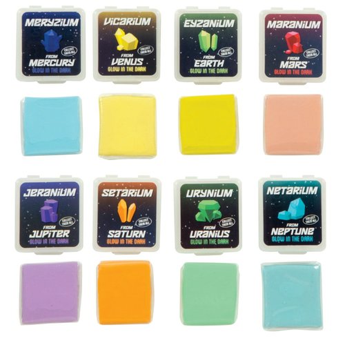 Raymond Geddes Galaxy Glow Kneaded Erasers for Kids (Pack of 24)