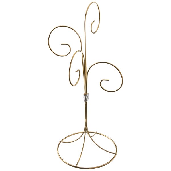 TRIPAR 13 Inch 4 Arm Brass Metal Mini Ornament Display Tree Jewelry Organizer