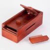 Bits and Pieces - Secret Money Box IV Red Brainteaser - Wooden Puzzle Gift Box - Secret Compartment Brain Game