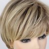 HAIRCUBE Ombre Blonde Pixie Cut Wigs Natural Short Blonde Wigs Dark Root Blonde Wigs for Women