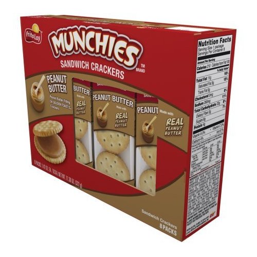 Munchies Sandwich Crackers Peanut Butter 11.36 Oz (Pack of 2)