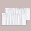 H.VERSAILTEX 2 Panels Blackout Curtain Valances for Kitchen Windows/Bathroom/Living Room/Bedroom Privacy Decorative Rod Pocket Short Window Valance Curtains, 52" W x 18" L, Pure White