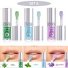 MYUANGO Hydrating Lip Oil Set 3 Colors -Moisturizer Long Lasting Nutritious for Chapped and Flaky Lips Shiny and Vegan Lip Gloss with Big Brush Head (SET B, 3pcs)