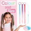 Colored Braids Hair Extensions for Kids,Girls Braided Ponytail Extension,Rubber Bands Hair Extensions,Rainbow Braided Synthetic Hairpieces,Crazy Hair Day Accessories,Cosplay Dress Up,Mardi gras FH-02