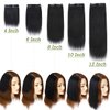 SEGO 1PCS Clip in Hair Piece 2 Clips Clip in Remy Human Hair Extensions Seamless Short Straight Invisible Hairpin for Thinning Hair Adding Hair Volume 1PCS 4/6/8/10/12 Inches 8/10/12/15/17g