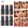 6 Colors Contour Stick Highlighter Stick and Cream Blush Stick Kit, Face Brightens and Bronzer Shades Pencil, Facial Contour Shaping Makeup Sticks for Cheeks ＆ Lips Eyes