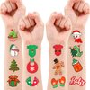 10 Sheets Christmas Baby Shower Temporary Tattoos Stickers Santa Baby Themed Birthday Party Decorations Supplies Favors Decor Winter Xmas Santa for Women Kids Adults Gifts Prizes Rewards