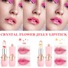 2 Pack Crystal Flower Jelly Lipstick,PH Magic Temperature Color Change Lipstick Lip Gloss,Lip Stick,Long Lasting Nutritious Moisturizing Color Change Changing Tinted Lip Balm Lipstick Set (3+4)
