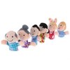 6 Piece Mini Grandparents, Finger Puppet Set, Cloth Velvet Puppets, 6 People Family Members Finger Puppets Toys Set, Story Time, Party Favors for Boys Girls Birthday Gifts Christmas Stocking Stuffers