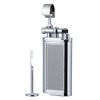 Angled Soft Flame Antique Style Lift Arm Butane Refillable Lighter with Tamper & Pick (Chrome)