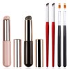 YECIRALA 6Pcs Ombre Nail Brush For Nail Art Design Brushes ombre Tools Reusable Nail silicone Brushes Nail Ombre Brush Make Up Brush UV Gel Silicone Brushes Pens For Nails Lip Eyeshadow Brushes