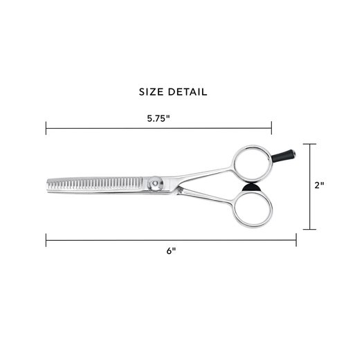 Cricket S3 T-30 Thinning Shears Professional Stylist Barber Hair Cutting Scissors, Removes Bulk, Convex Edge, Hand Polished Swedish Steel
