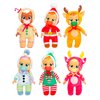 Cry Babies Tiny Cuddles Christmas Claus - 9" Baby Dolls, Cries Real Tears, Santa Themed Pajamas