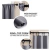 XTMYI Small Window Curtains for Bathroom,Waterproof Short Blackout Kitchen Curtains 24 Inch Length Sets for Cafe,Grey