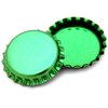 100 Green Metallic Bottle Caps Shiny Colors Craft Linerless