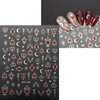 SPLOCUDU 12 Sheets Star Nail Stickers for Nail Art 3D Self-Adhesive Nail Art Stickers Gold Silver Sun Moon Heart Nail Art Design Decoration Accessories for Women