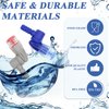 Hydration Bite Valve Replacement Mouthpiece for Hydration Bladder Hydration Pack Bite Valve Silicone Nozzle of Most Brands, 360-Degree Manual Switch Valve (Red+Blue)