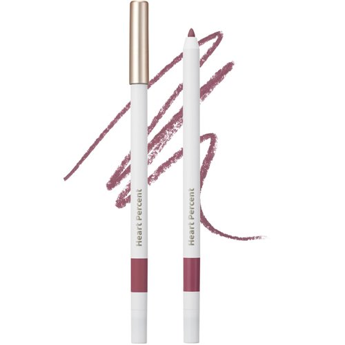 Heart Percent Dote On Mood Lip Pencil Slim, Defines and Fills Creamy Lip Liner Retractable Lipstick Pencil with Built-In Sharpener, M1. Mauvish Mood