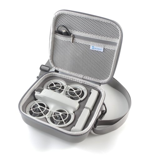 Skyreat Neo Case, Portable PU Leather Small Shoulder Bag for DJI Neo Drone and Batteries Accessories