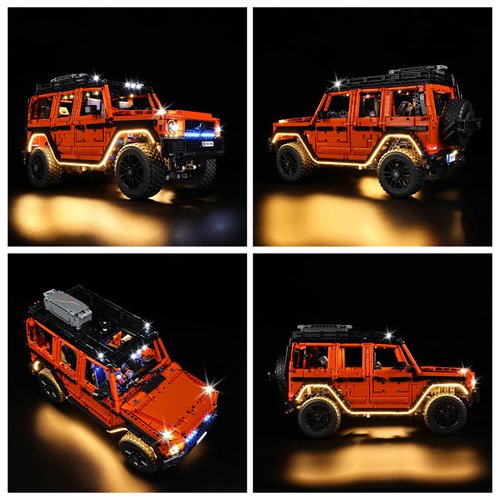 Kyglaring LED Lighting Kit, Compatible with Lego 42177 Technic Mercedes-Benz G 500 Professional Line Car Model leg0 Sets Not Included(Stand Version)