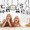 30CT Panda Hanging Swirl Decorations, Cute Panda Bear Ceiling Streamers, Like a Panda Themed Animal Zoo Decorations for Kids Birthday Party, Boy or Girl Baby Shower,Gender Reveal,1st Bday