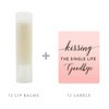Andaz Press Blush Pink Rose Elegant Bridal Shower Engagement Party Collection, Lip Balm Chapstick Favors, Kissing The Single Life Goodbye, 12-Pack, Bridal Shower Bachelorette Party Favors Decor