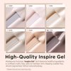 modelones Neutral Gel Nail Polish Set 6 Colors, Nude Skin Tones Beige Taupe Ivory White Pastel Pink Grey Light Brown for All Seasons, Soak Off Manicure Kit Nail Art Design Salon at Home Gifts