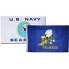 AES 3x5 3'x5' Wholesale Combo Set US Military Seabees White & Blue Flags Flag House Banner Grommets Double Stitched Metal Eyelets for Hoisting Fade Resistant