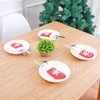 San Tokra 12Pcs Christmas Socks Decoration Snowflake Tableware Holders, Candy Pouch Bag Knife Spoon Fork Bag Mini Christmas Stockings for Xmas Decorations Dinner Table Ornaments