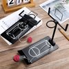 Deekin 2 Set Desktop Basketball Hoop Tabletop Mini Basketball Game Toys for Kid Adult Metal Basketball Games Desk Toy School Office Fun Sports Novelty Gag Christmas Birthday Gift Idea(Black, Silver)