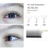 HERSQUEEN W Shape Lash Extensions C Curl 0.07mm Mix Length 8-16mm Premade 4D Fans Volume Lash Extensions Handmade Faux Mink Lashes Soft Natural False Lashes(C 0.07 8-16mm)