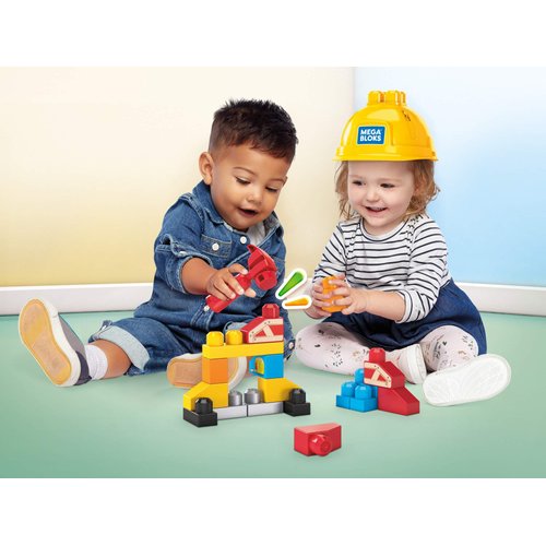Mega Bloks Lil’ Building Toolkit Preschool Building Set with Hammer