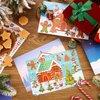 48 Sheets Make-a-Gingerbread House Stickers for Kids DIY Gingerbread House Stickers Scenes and Backgrounds Gingerbread Stickers for Christmas Party Favors Holiday Activity Crafts Games Supplies