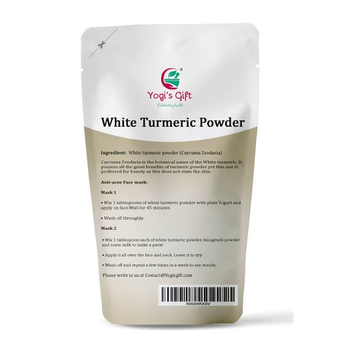 White Turmeric Powder for Skin Care | 8 oz | No staining | aka Kapoor Kachri & Hedychium Spicatum | 100% Herbal Skin Care by Yogi’s Gift